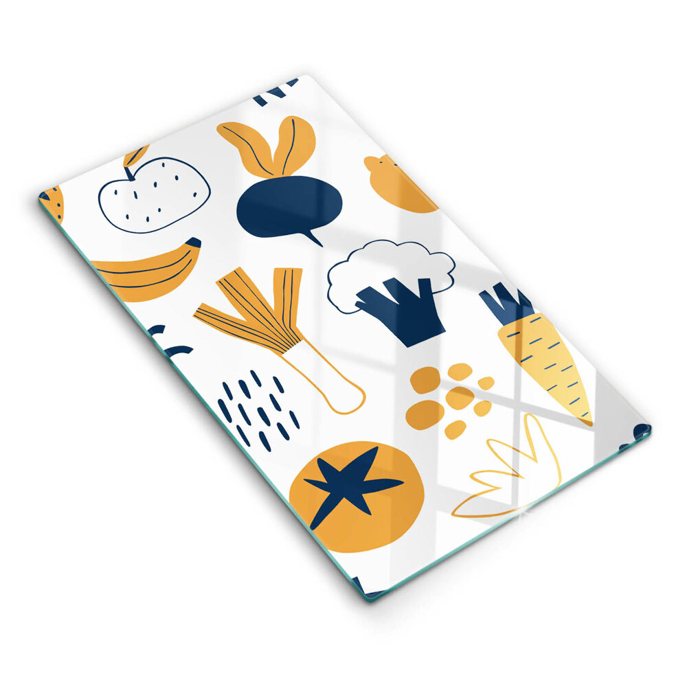 Krájecí prkénko skleněné Ilustrace jídla