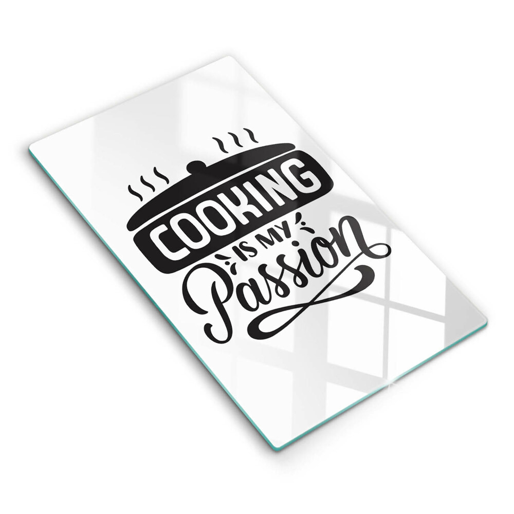 Skleněná krájecí deska Vaření je moje vášeň
