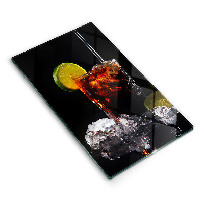 Skleněná deska do kuchyně Zemitý nápoj s ledem