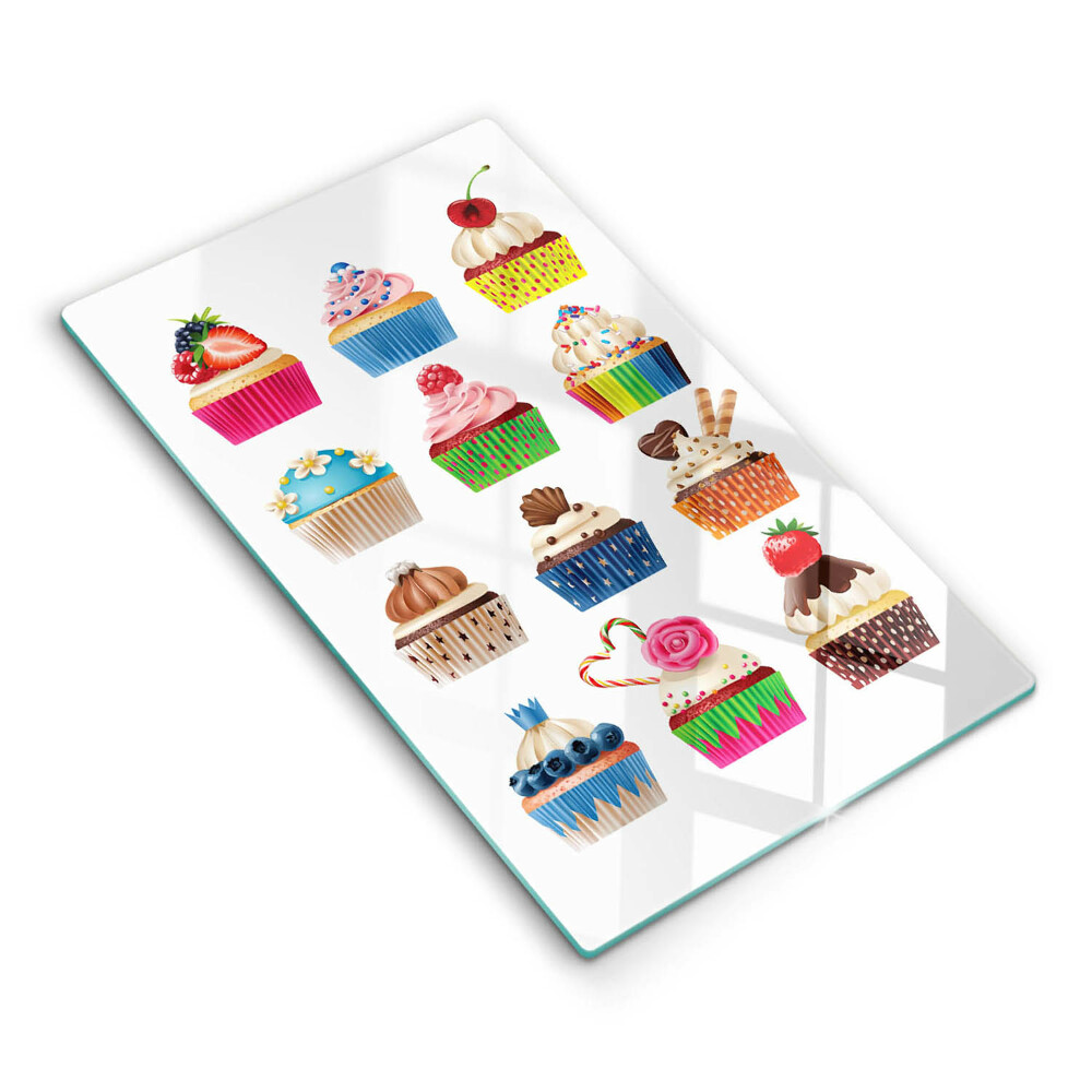 Skleněná krájecí deska Ilustrace dortíku