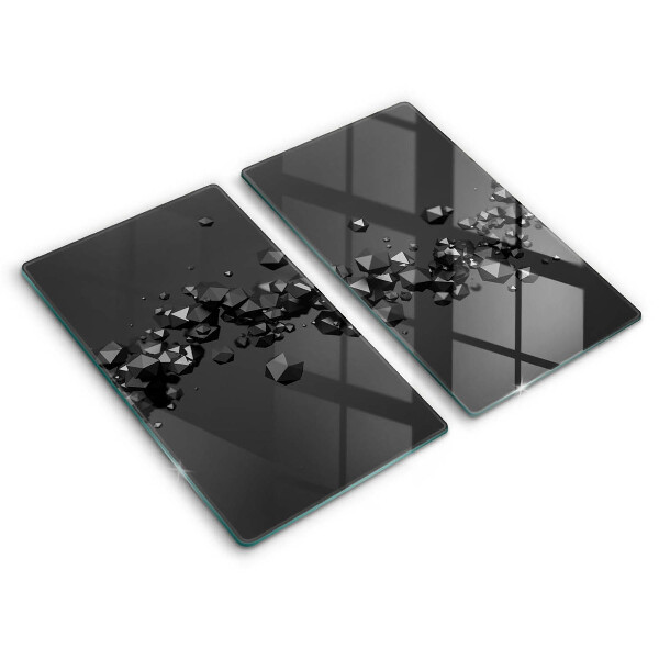 Krájecí prkénko skleněné 3D tvary abstraktní