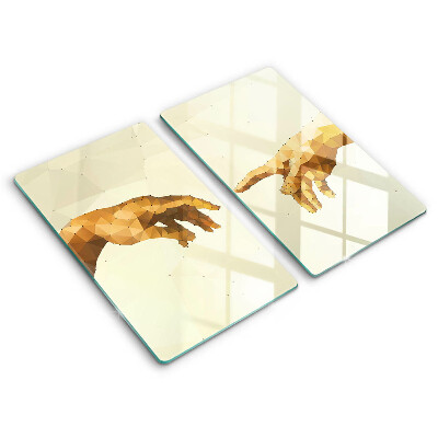 Skleněné krájecí prkénko Tvorba Adamových rukou