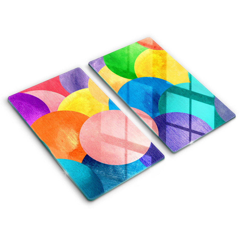 Skleněná deska do kuchyně Barevné kruhy 