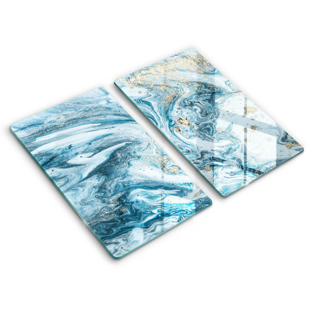 Skleněná krájecí deska Struktura se zlatem 