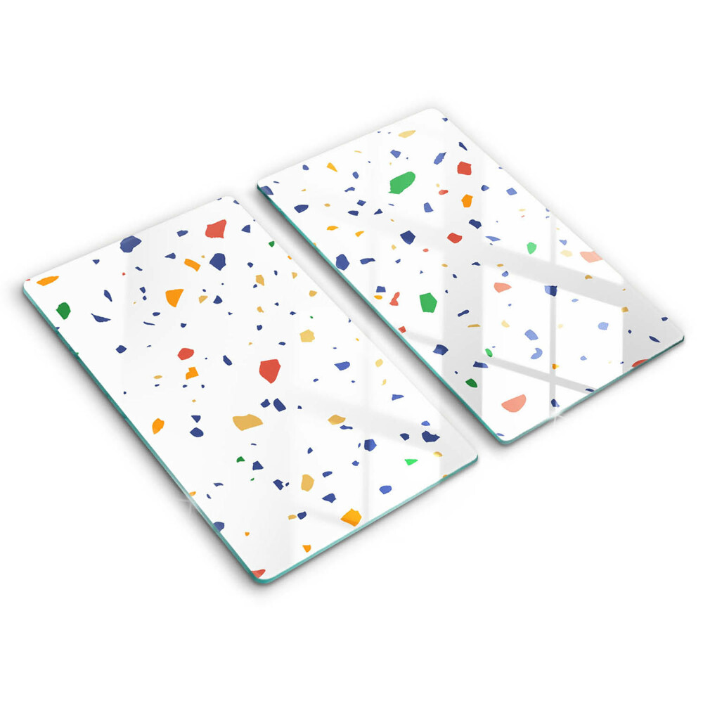 Skleněná deska do kuchyně Barevná kamenina 