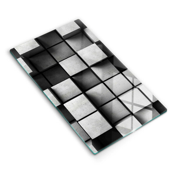 Krájecí prkénko skleněné 3D geometrie na pozadí