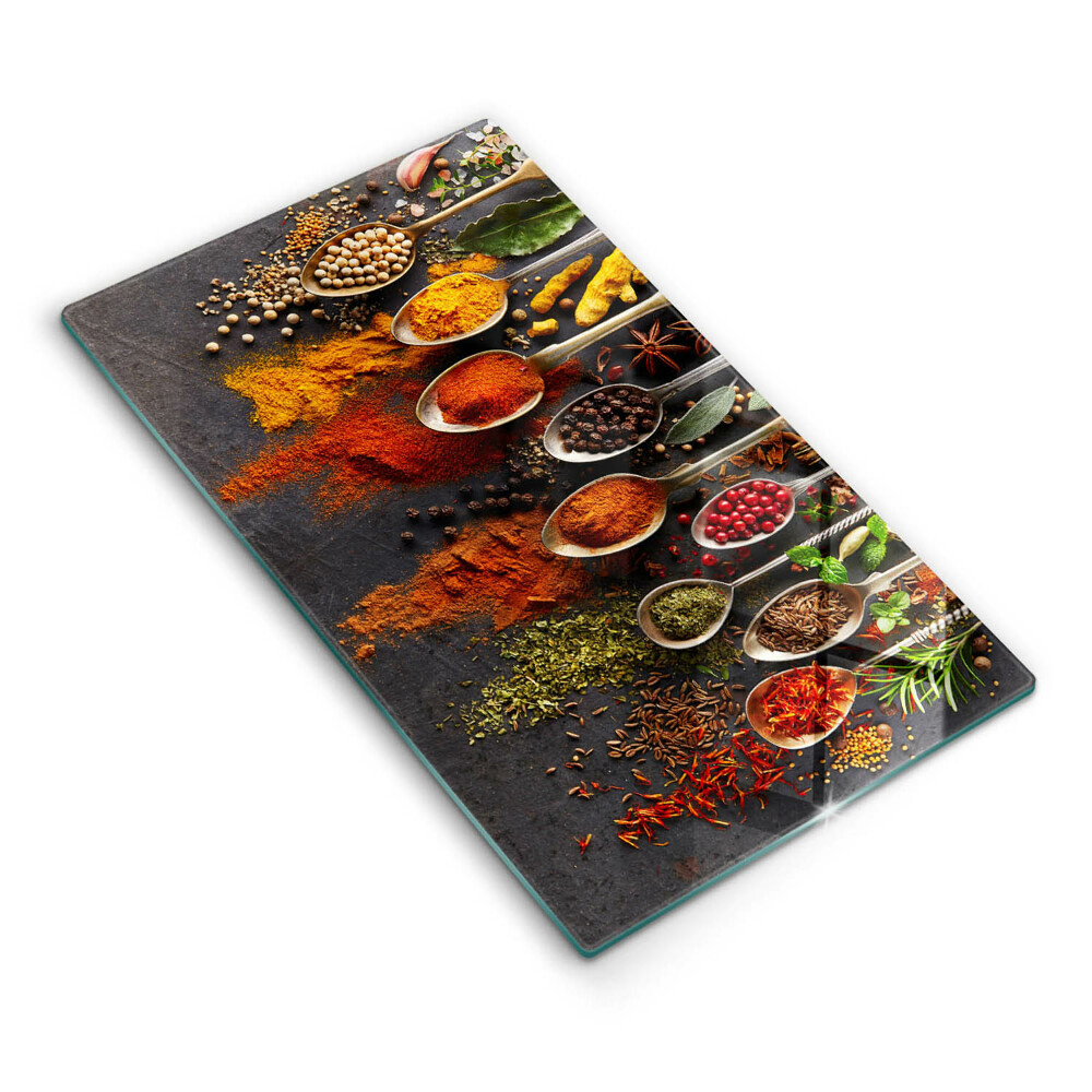 Krájecí prkénko skleněné Lžičky koření