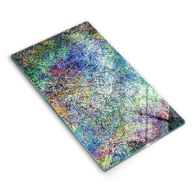 Skleněná deska do kuchyně Abstrakce barevných linií