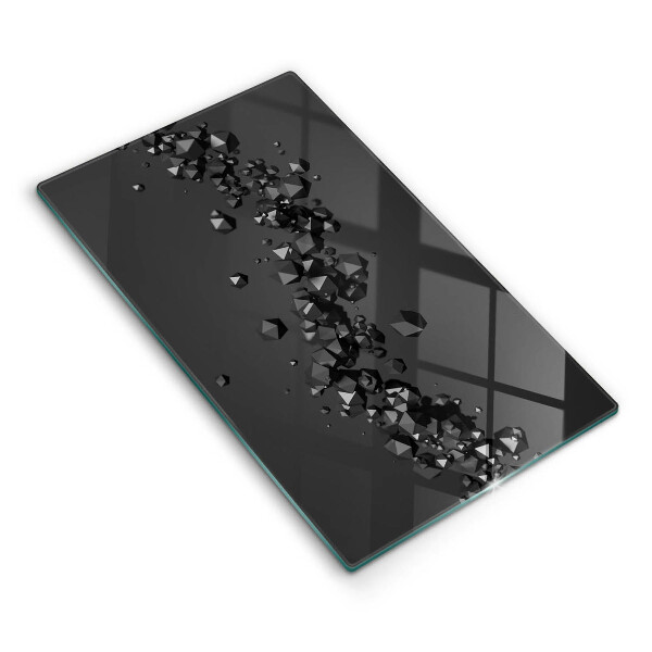 Skleněná deska do kuchyně 3D abstraktní tvary