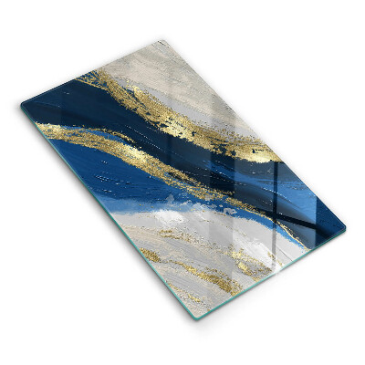 Skleněná deska do kuchyně Textura se zlatem