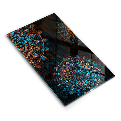 Krájecí prkénko skleněné Boho vintage kruhy