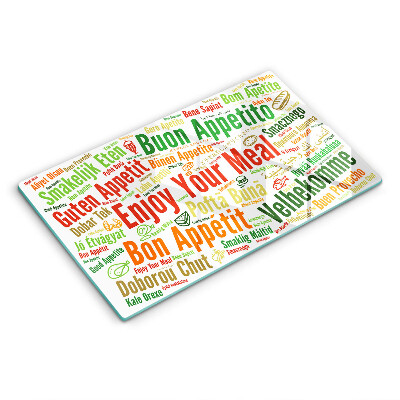 Skleněná krájecí deska Nápisy s jazykem na tváři