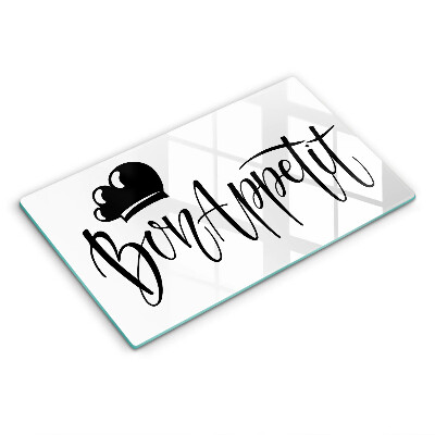 Skleněná krájecí deska Nápis Bon Appetit