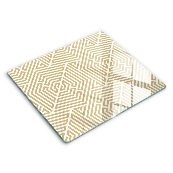 Skleněné krájecí prkénko 60x52 cm Geometrické linie