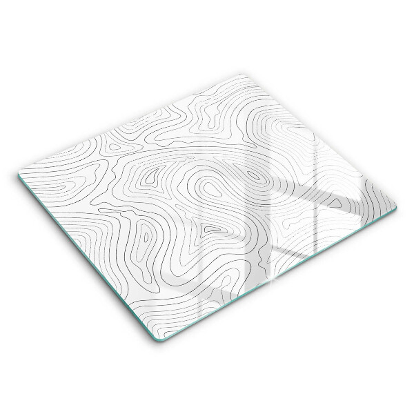 Skleněné krájecí prkénko 60x52 cm Abstraktní tvary