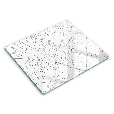 Skleněné krájecí prkénko 60x52 cm Abstraktní tvary