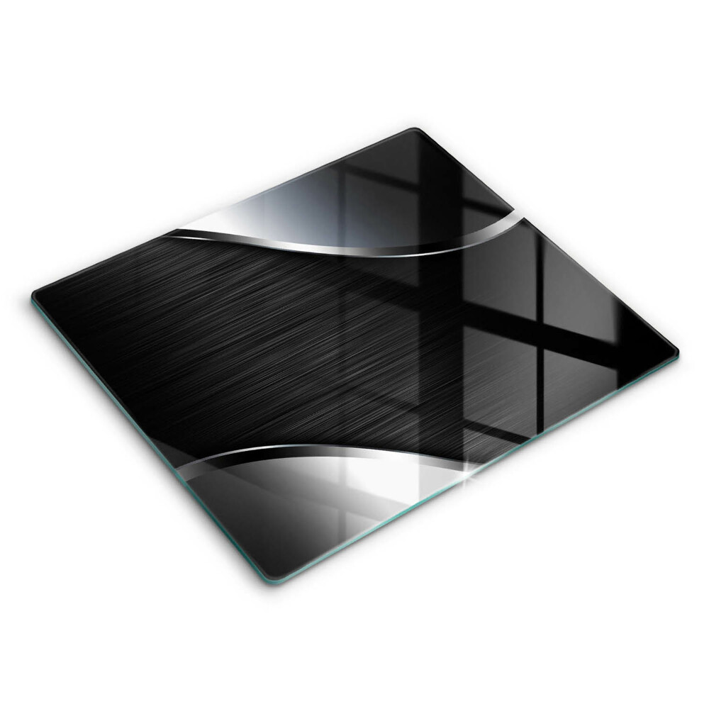 Krájecí prkénko skleněné 60x52 cm Kovová abstrakce