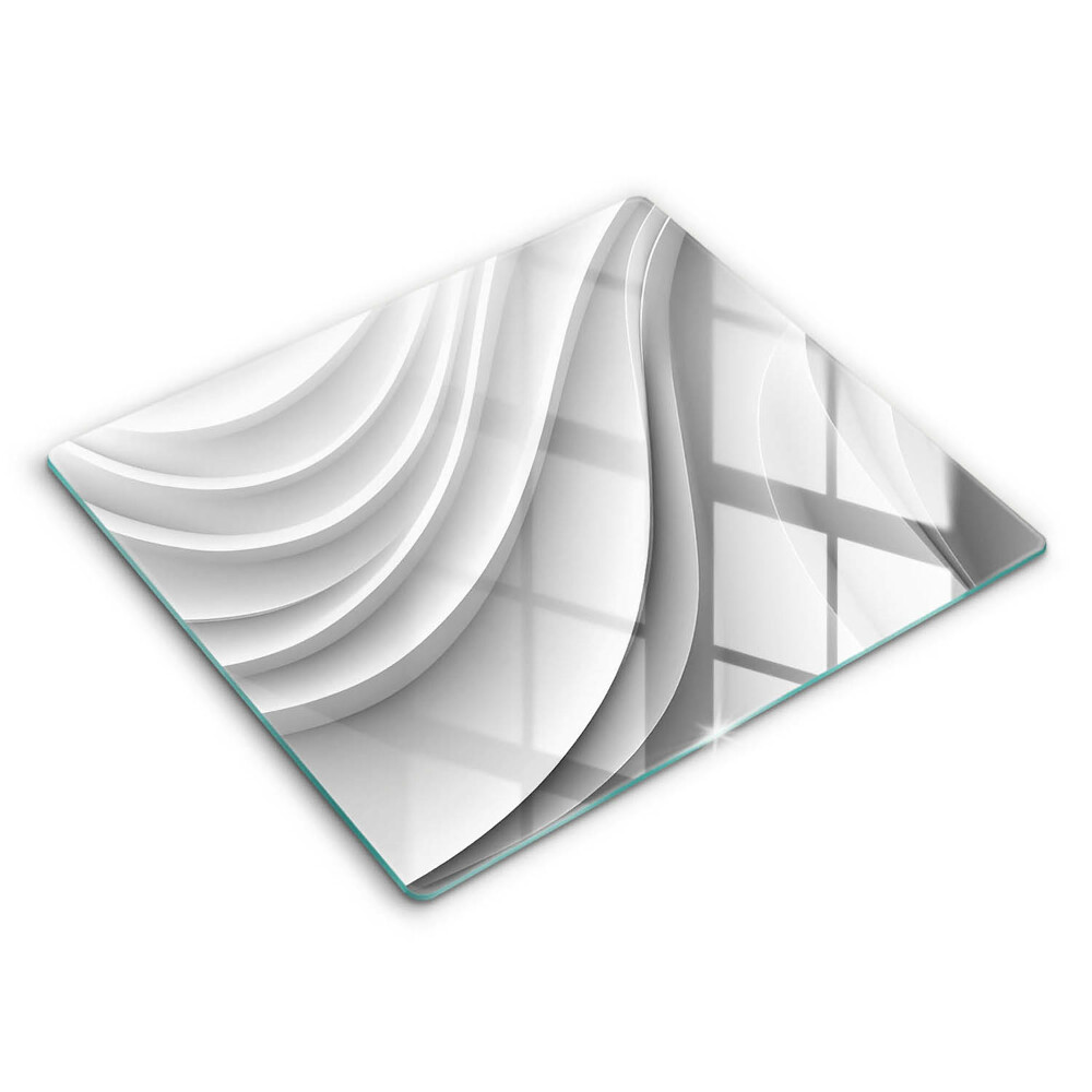 Skleněná krájecí deska 60x52 cm Geometrické linie