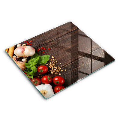 Krájecí prkénko skleněné 60x52 cm Zelenina na stole