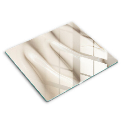 Skleněná deska do kuchyně 60x52 cm Krémová zmrzlina