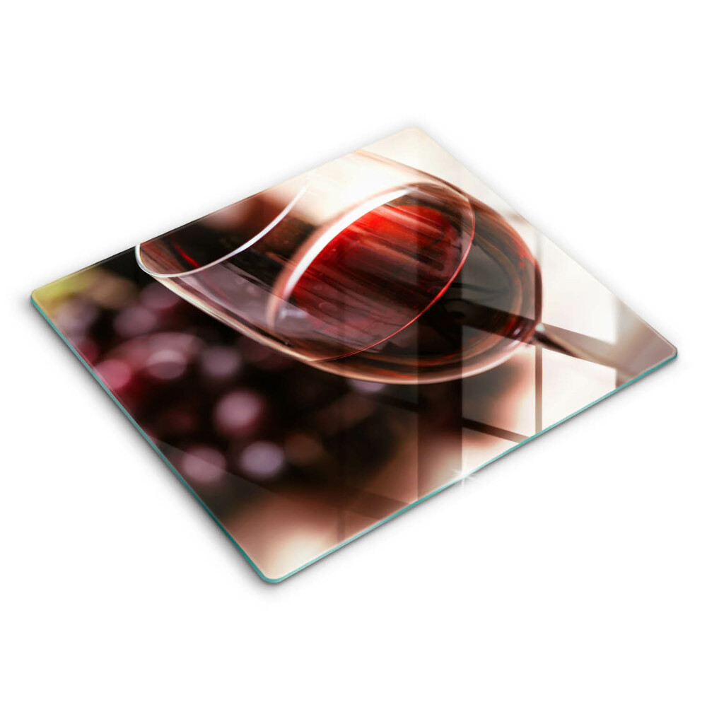 Skleněná deska do kuchyně 60x52 cm Sklenice červeného vína