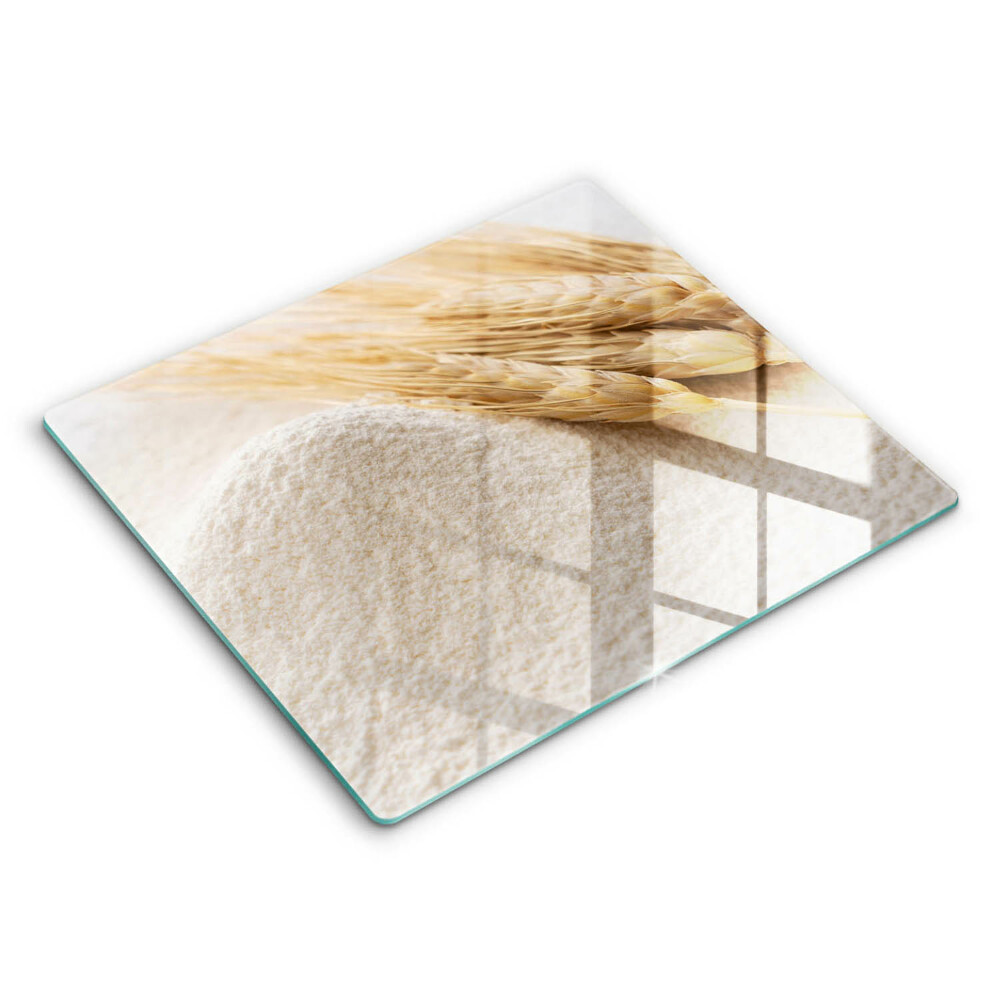 Skleněné krájecí prkénko 60x52 cm Mouka a obilné klasy