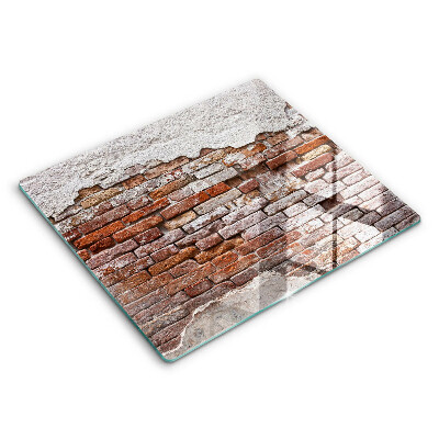 Krájecí prkénko skleněné 60x52 cm Stará cihlová zeď a beton