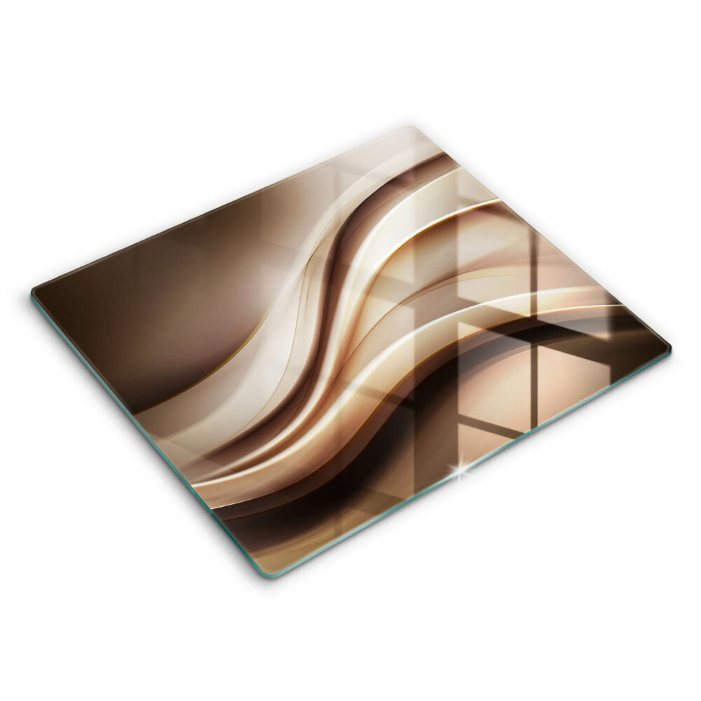 Skleněné krájecí prkénko 60x52 cm Mírné linie abstrakce