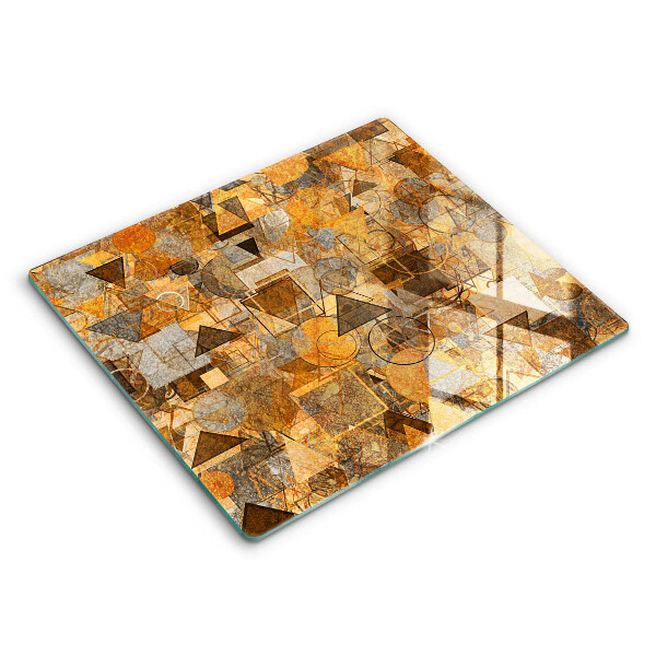 Skleněné krájecí prkénko 60x52 cm Vzor geometrických obrazců