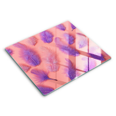 Skleněná krájecí deska 60x52 cm Chlupaté peří