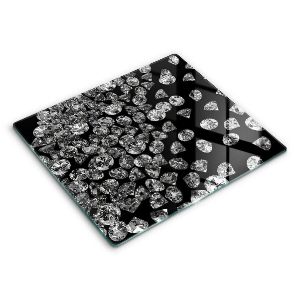 Skleněné krájecí prkénko 60x52 cm Diamanty diamanty