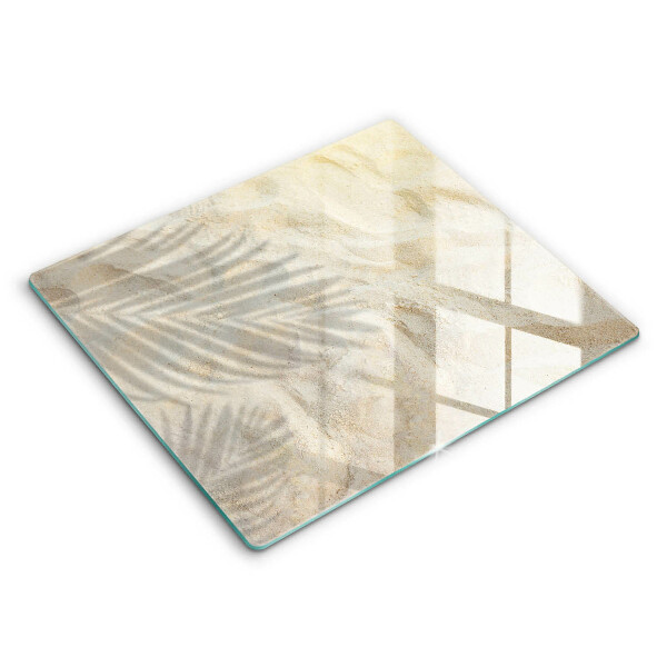 Skleněné krájecí prkénko 60x52 cm Palmové listy a písek