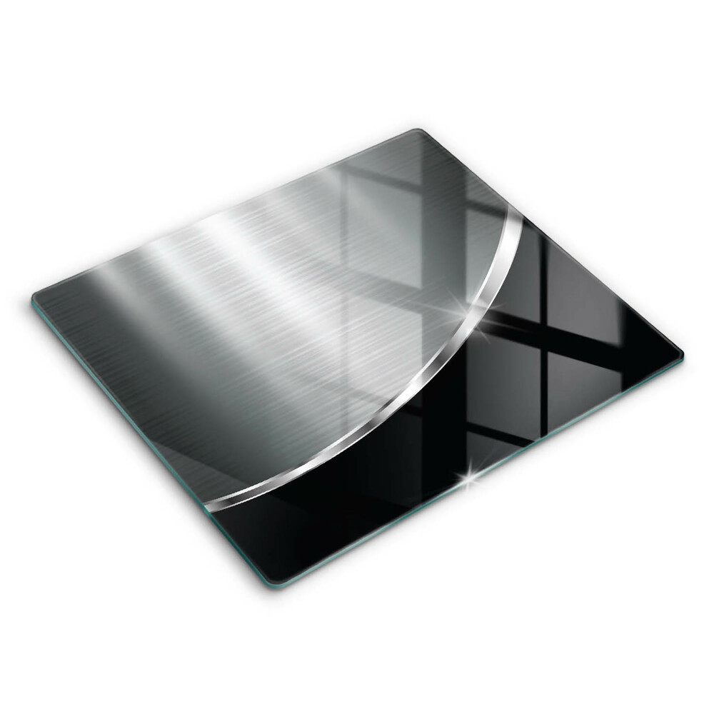 Skleněné krájecí prkénko 60x52 cm Abstraktní s kovem