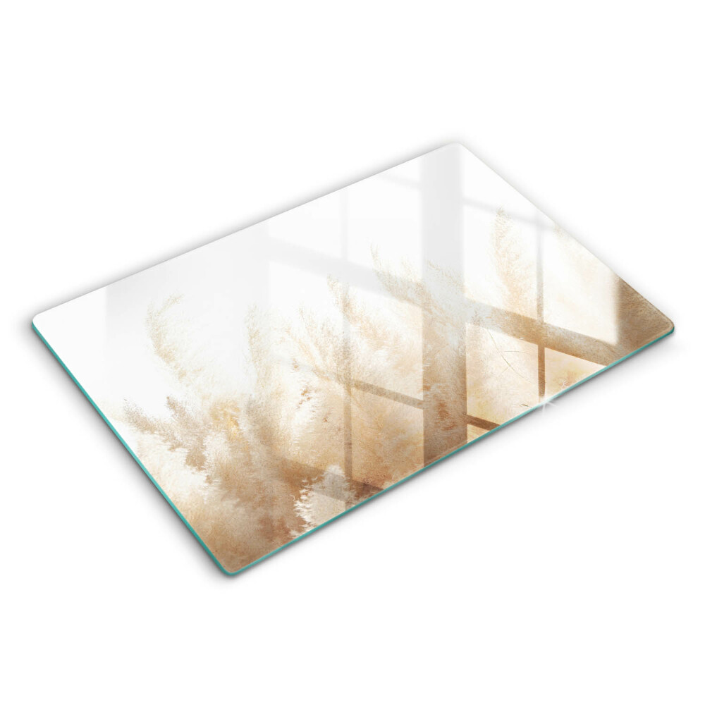 Skleněná krájecí deska 80x52 cm Pampová tráva