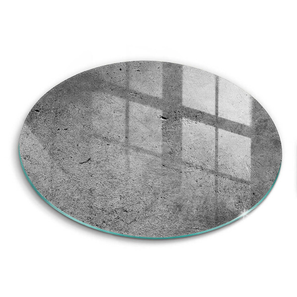 Skleněné krájecí prkénko okrągła Textura betonového kamene