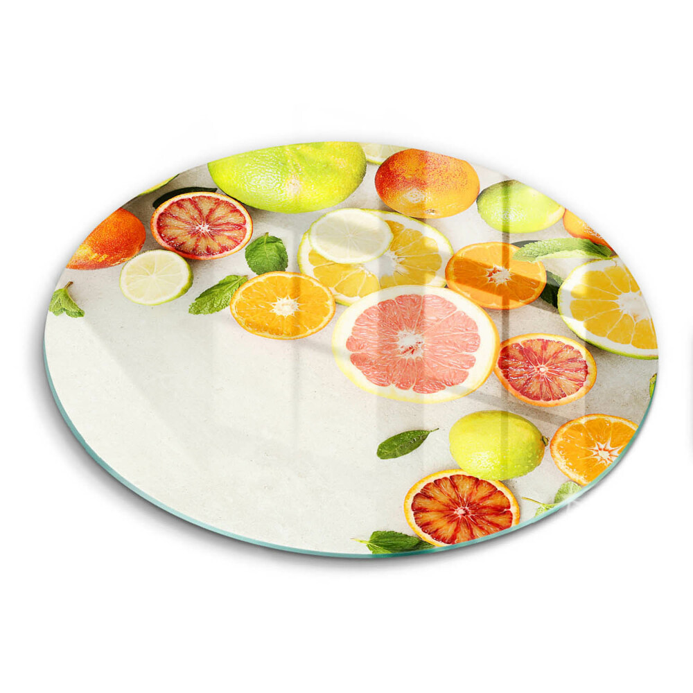 Skleněné krájecí prkénko okrągła Citrusové plody