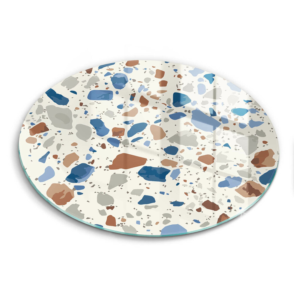 Krájecí prkénko skleněné okrągła Dekorativní kamenina