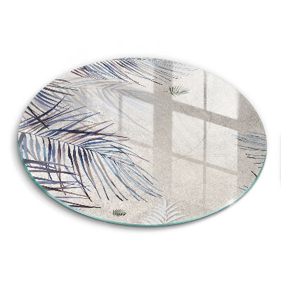 Skleněná krájecí deska okrągła Jemné listy