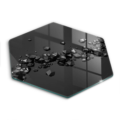 Krájecí prkénko skleněné Abstraktní 3D tvary