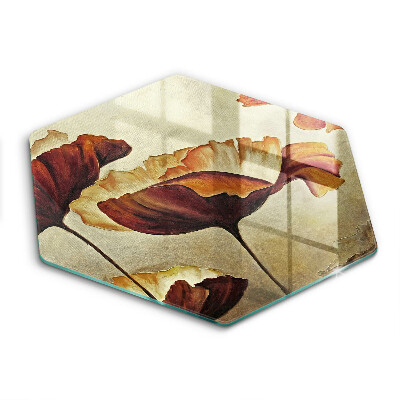 Skleněné krájecí prkénko Malované boho květiny