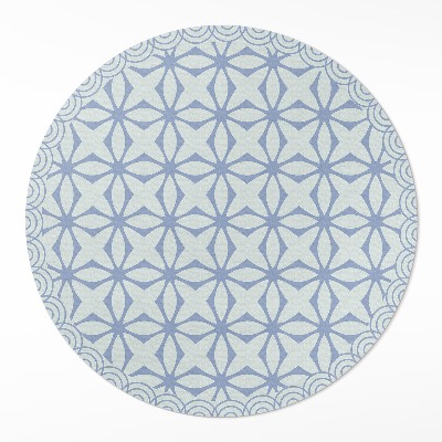 Kulatý vinylový koberec Pravidelný ozdobný vzor