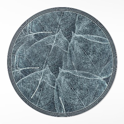 Kulatý vinylový koberec Tmavé listy rostlin