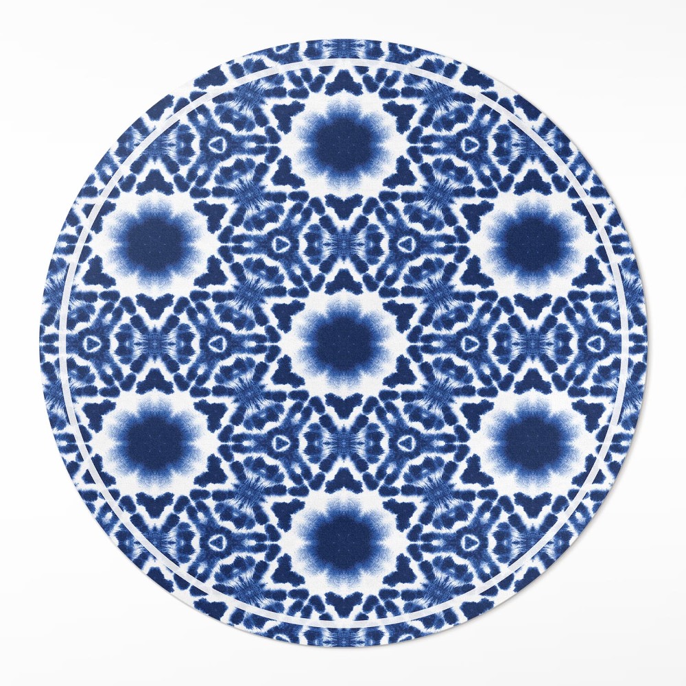 Kulatý vinylový koberec Dekorativní řecký vzor mozaiky