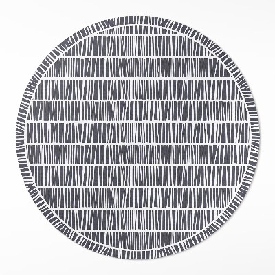 Kulatý vinylový koberec Abstrakce linií vzor drobné čárky