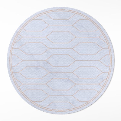 Kulatý vinylový koberec Liniový vzor na mramoru