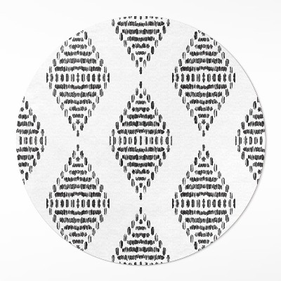 Kulatý vinylový koberec Kosočtverce z čárek