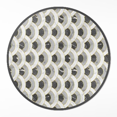 Kulatý vinylový koberec Kamenné šupiny mramorový pravidelný vzor