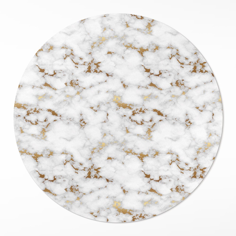 Kulatý vinylový koberec Světlý mramor módní kámen