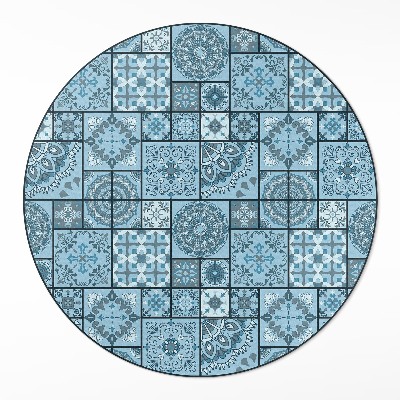 Kulatý vinylový koberec Dekorativní dlaždice nepravidelná mozaika