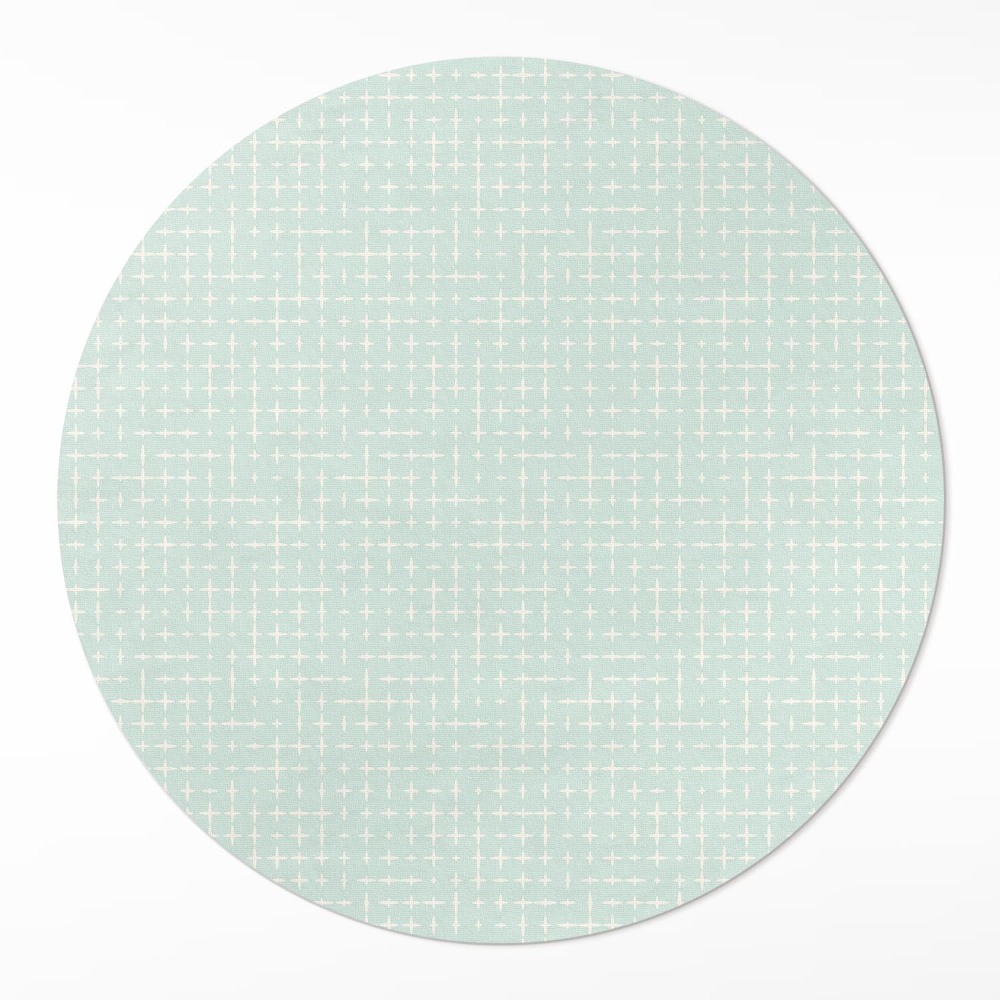 Kulatý vinylový koberec Drobná mozaika geometrický vzor